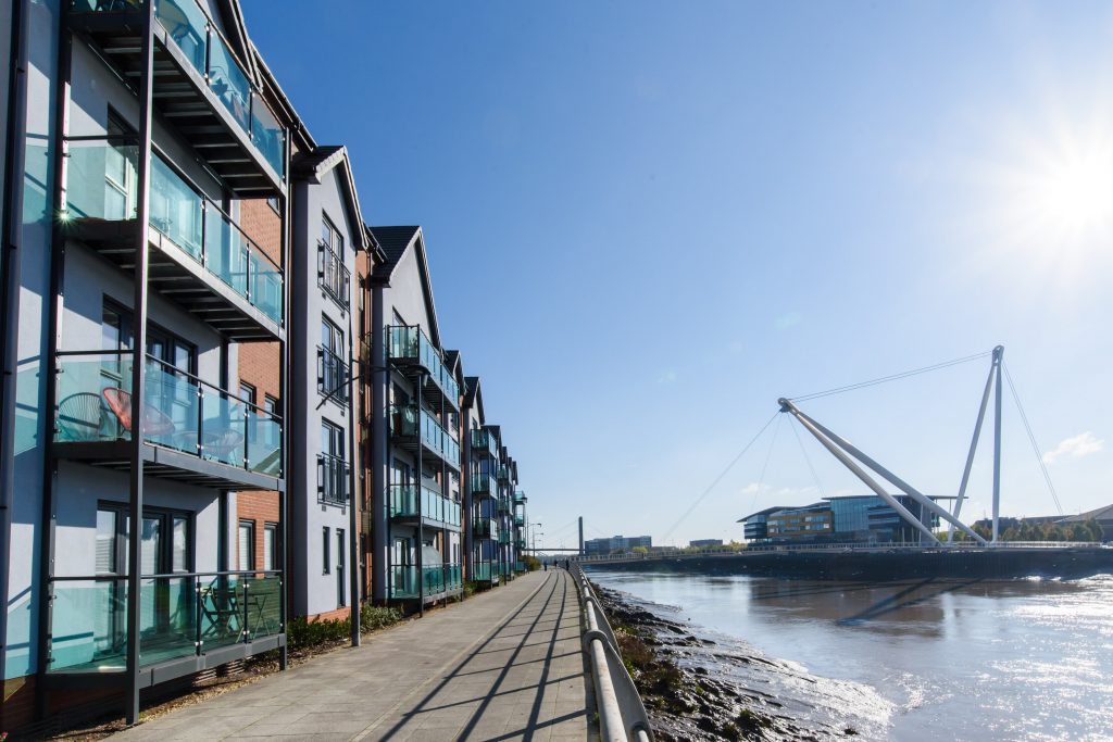 Raphael Heights & Newport city footbridge